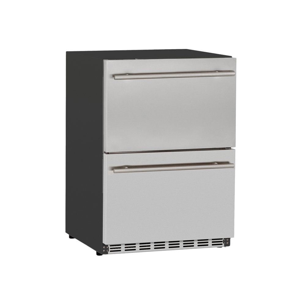 Summerset RFR-24DR2-A 24-inch 5 cu ft deluxe outdoor rated two-drawer refrigerator