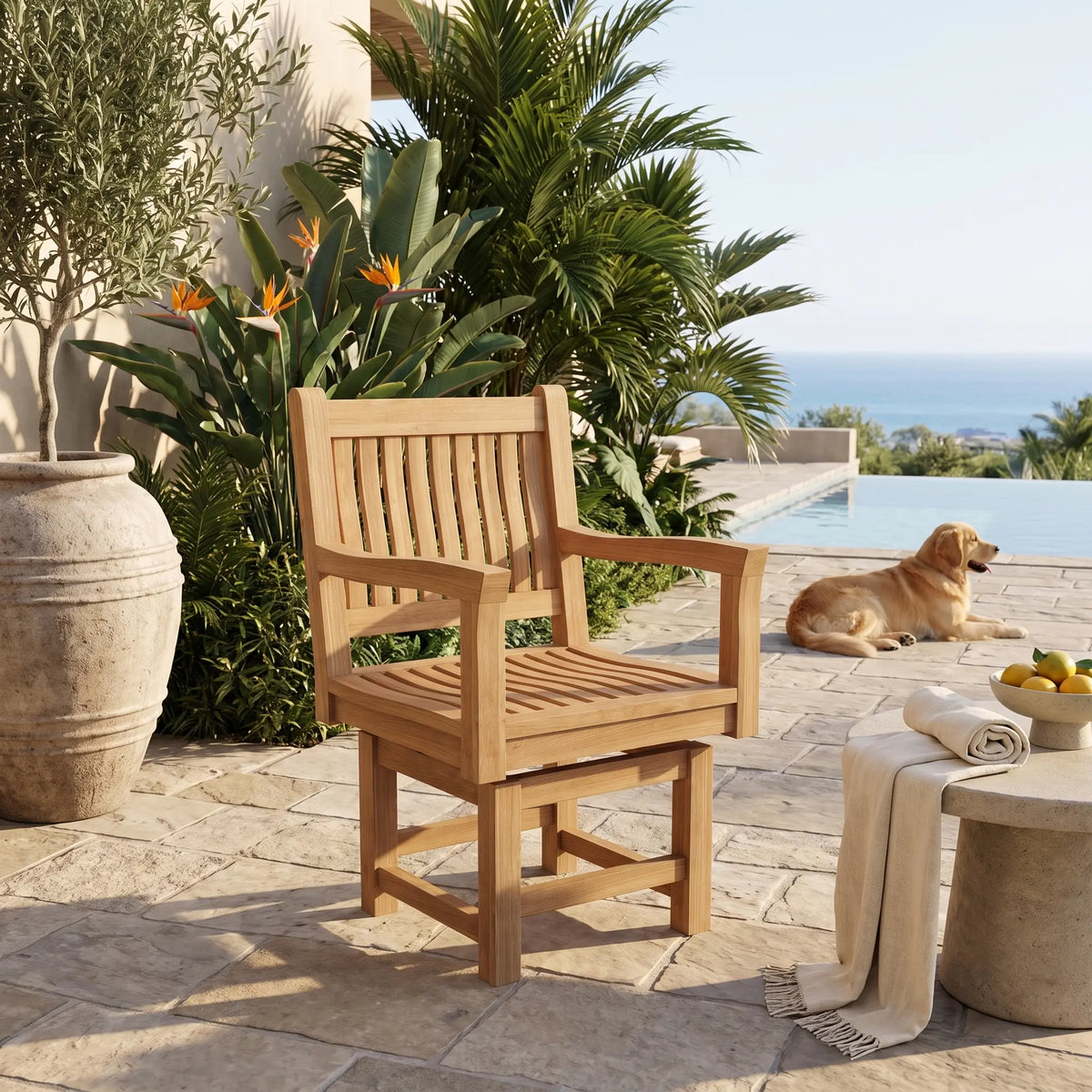 Anderson Teak Rialto Rocker Dining Armchair
