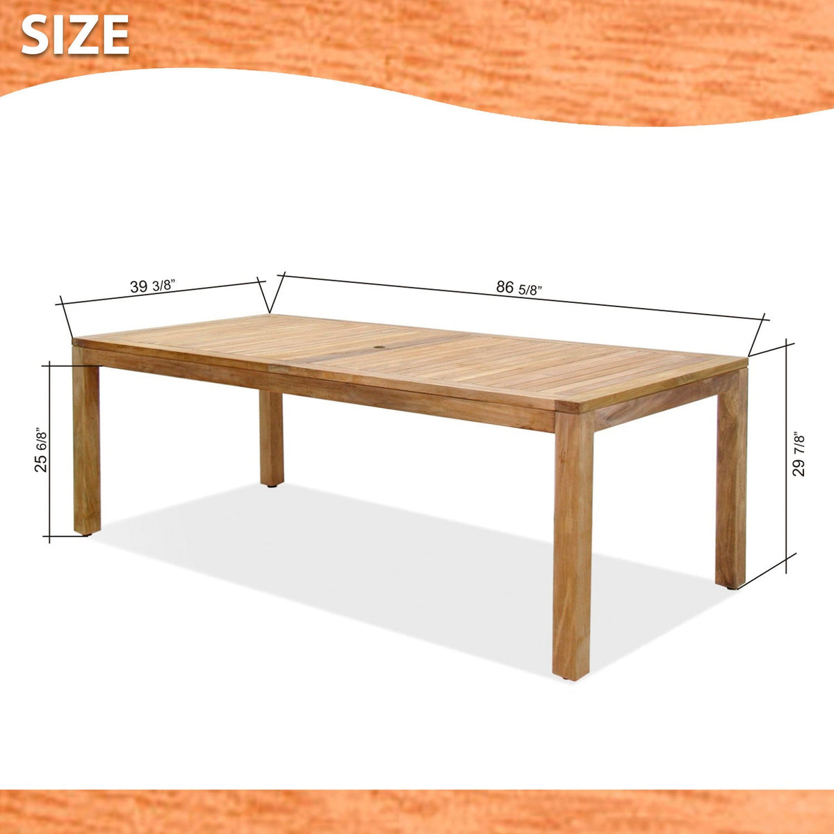 Amazonia Rinjani Teak 7 Piece Large Patio Dining Set