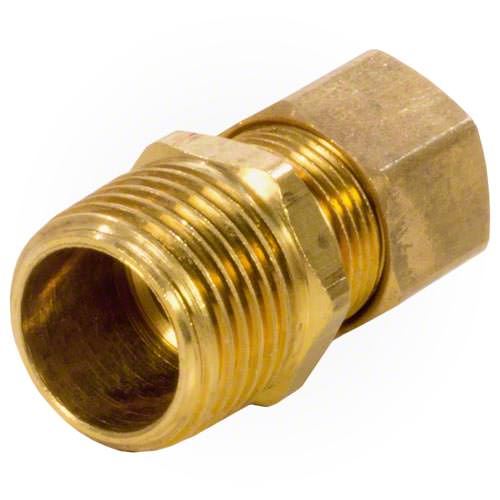 Rola-Chem Brass Injection Fitting, 1/2 inch x 7/16 inch OD Tube, model 527158
