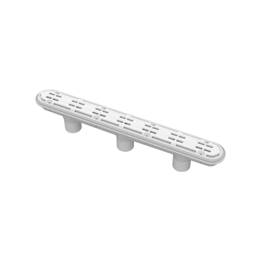 AquaStar Channel Drain White 3-Port Sump 32CDAV101