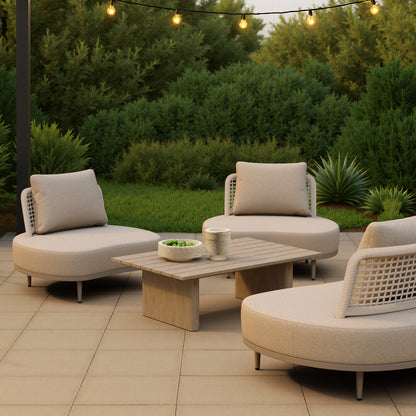Duna Outdoor Patio Coffee Table, Natural