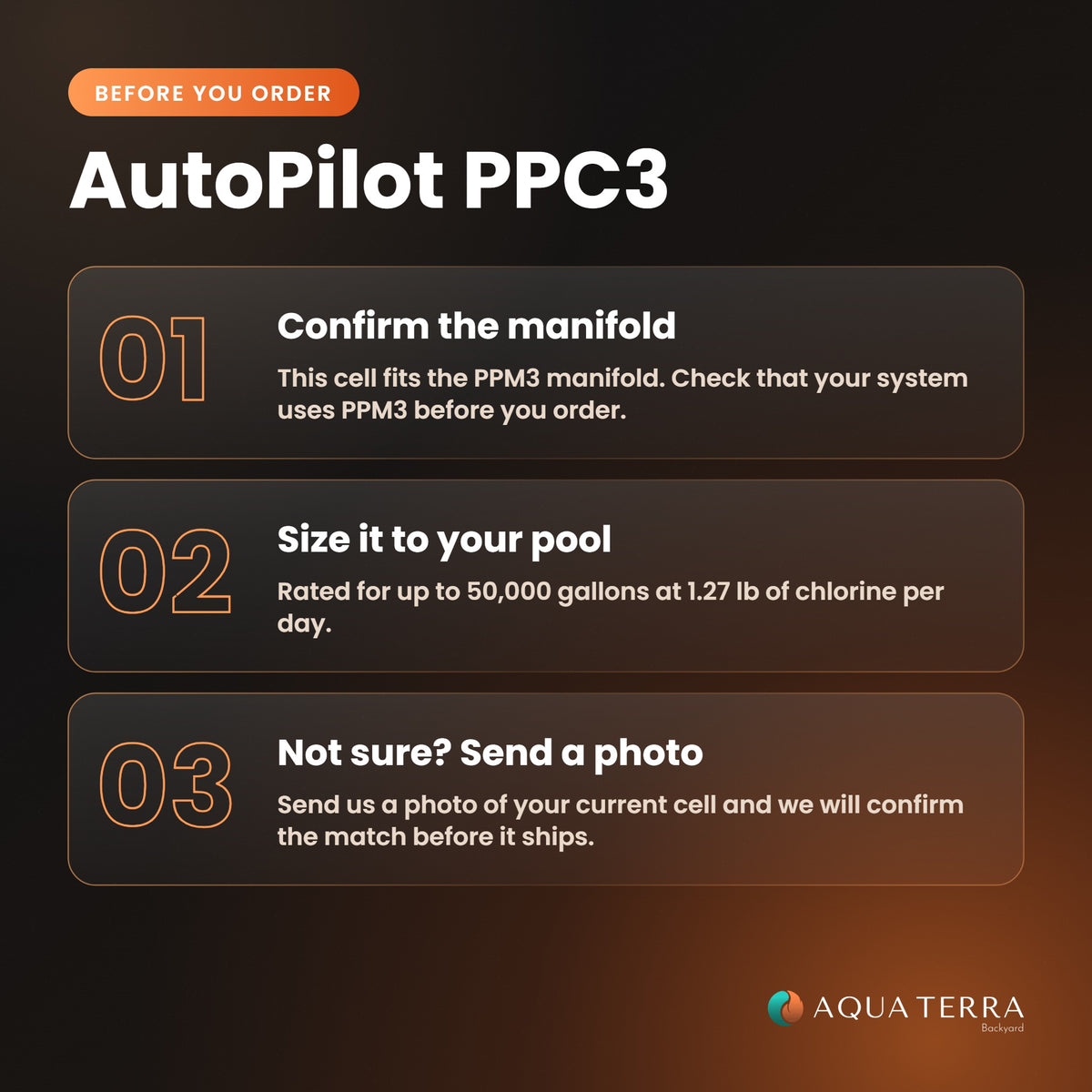 AutoPilot PPC3 salt cell what to check before you order