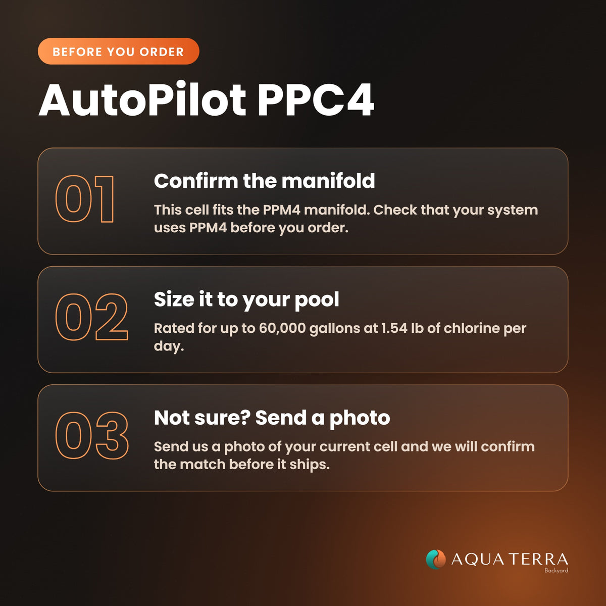 AutoPilot PPC4 salt cell what to check before you order