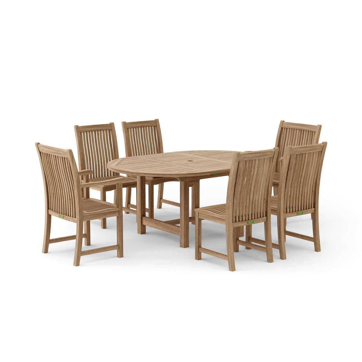 Anderson Teak Bahama Chicago 7-Piece Dining Chair Set
