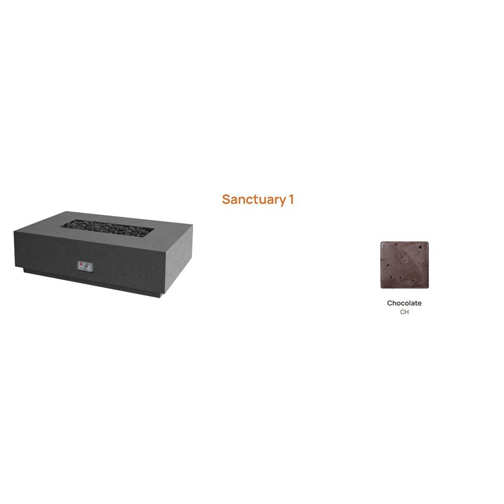 Firegear SAN1-30LHAWS-N-CH 56-inch chocolate natural gas AWS Sanctuary 1 fire table
