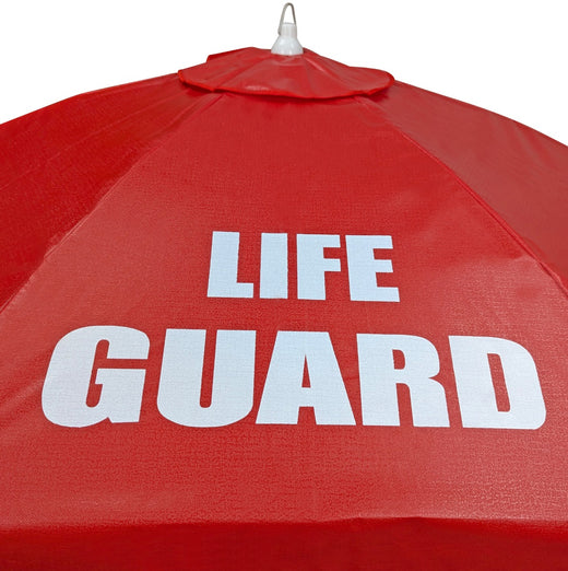 Kemp USA 6 ft Vinyl Umbrella with LIFE GUARD Logo