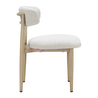 Bege Outdoor Patio Dining Chair, White