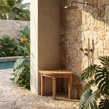 Anderson Teak Shower Stool Corner