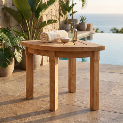 Anderson Teak Shower Stool Corner