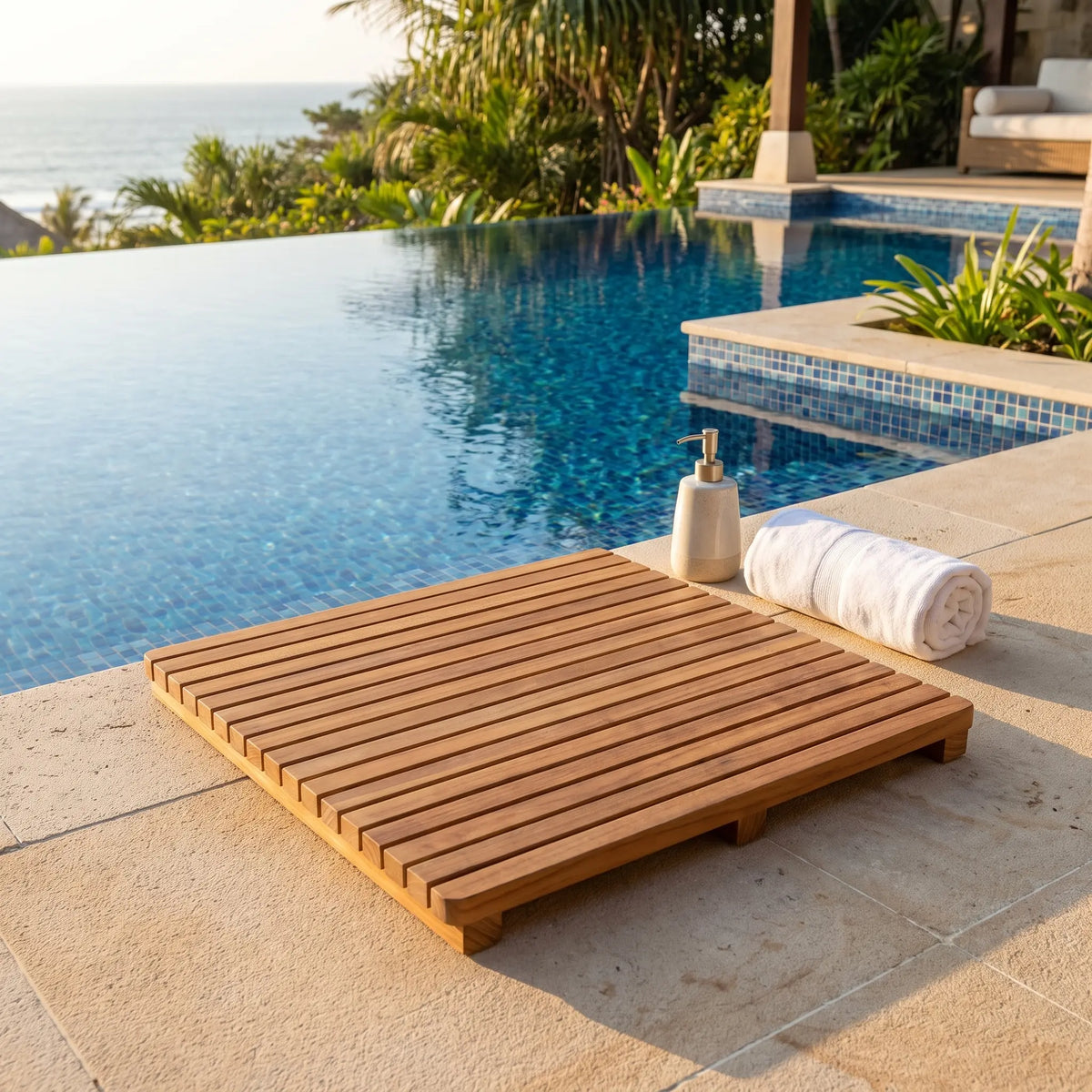 Anderson Teak Square Shower Mat