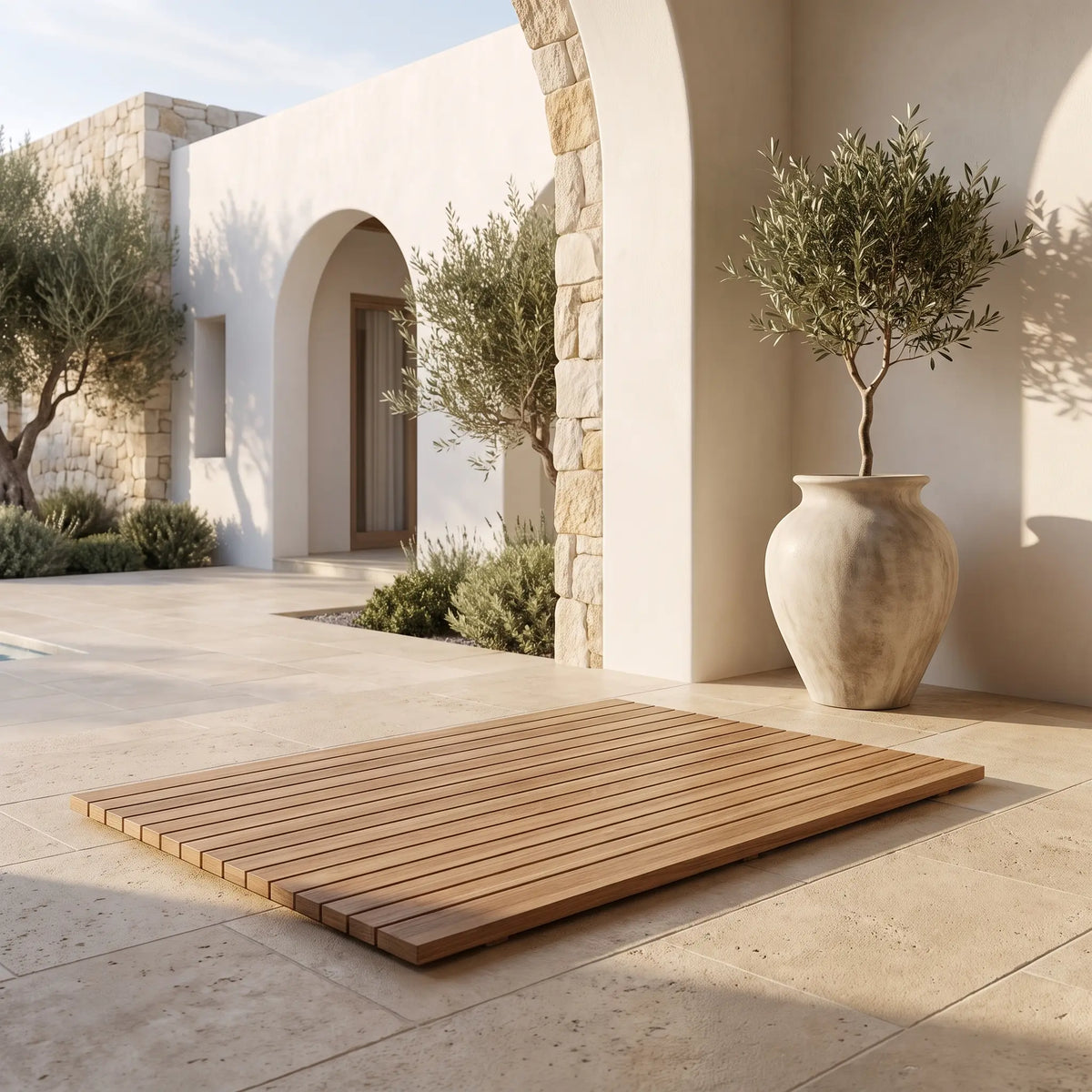 Anderson Teak Shower Mat Roll It & Go! Rectangular