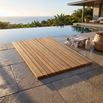 Anderson Teak Shower Mat Roll It & Go! Rectangular