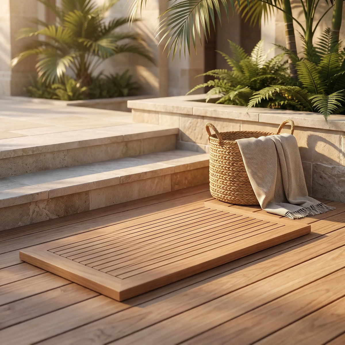 Anderson Teak Shower Mat Rectangular