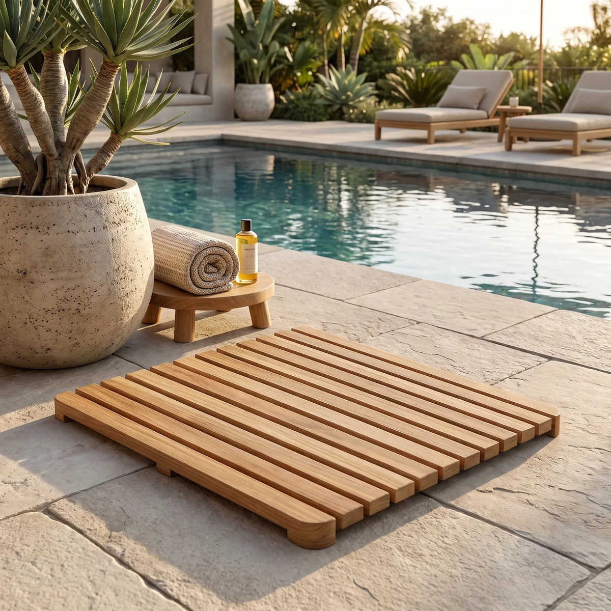 Anderson Teak Shower Mat Rectangular Small