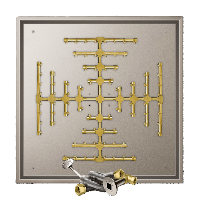Firegear FPB-38SPSSF32MT-N 38-inch square drop-in natural gas Pro Snowflake burner system