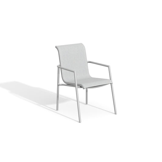 Sling seat and back armchair on a Flint powder coated aluminum frame, photographed on a plain white background
