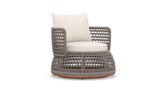 Solara Swivel Club Chair, Honey