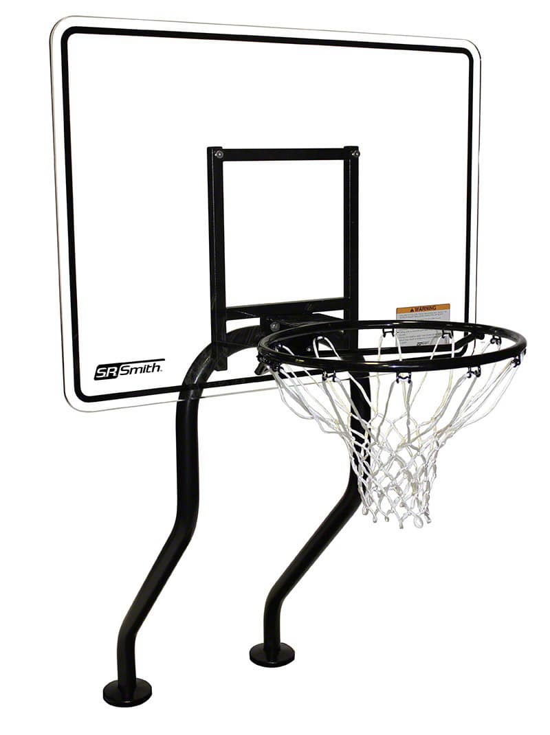 S.R. Smith Swim-N-Dunk Commercial Pool Basketball Game, Salt Friendly, With Escutcheons and Anchor, model S-BASK-EC