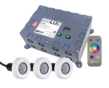 S.R. Smith PoolLux Premier Kit, Three Treo LED Lights, 80 ft Cord, model 3TR-PLX-PRM