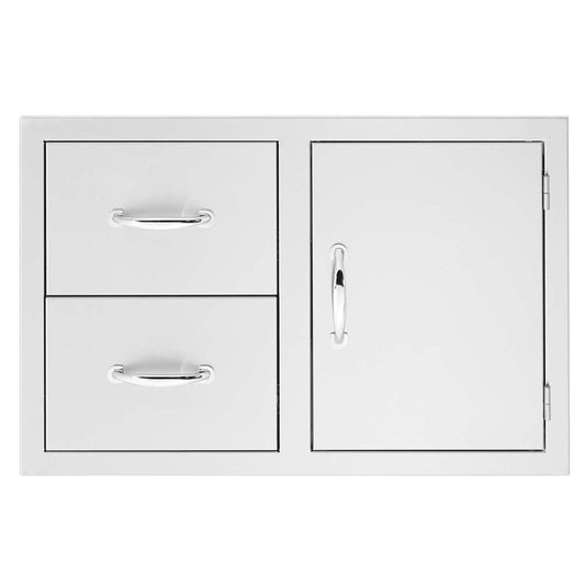 Summerset SSDC2-33M 33-inch two-drawer and access door combo masonry