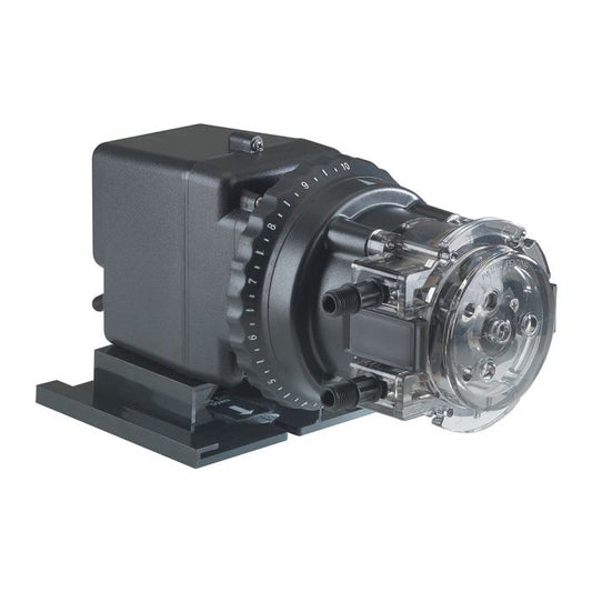Stenner Single-Head Chemical Feed Pump, 85 GPD, 120V, 3/8 inch Tubing, model 85MJL5A3STAA