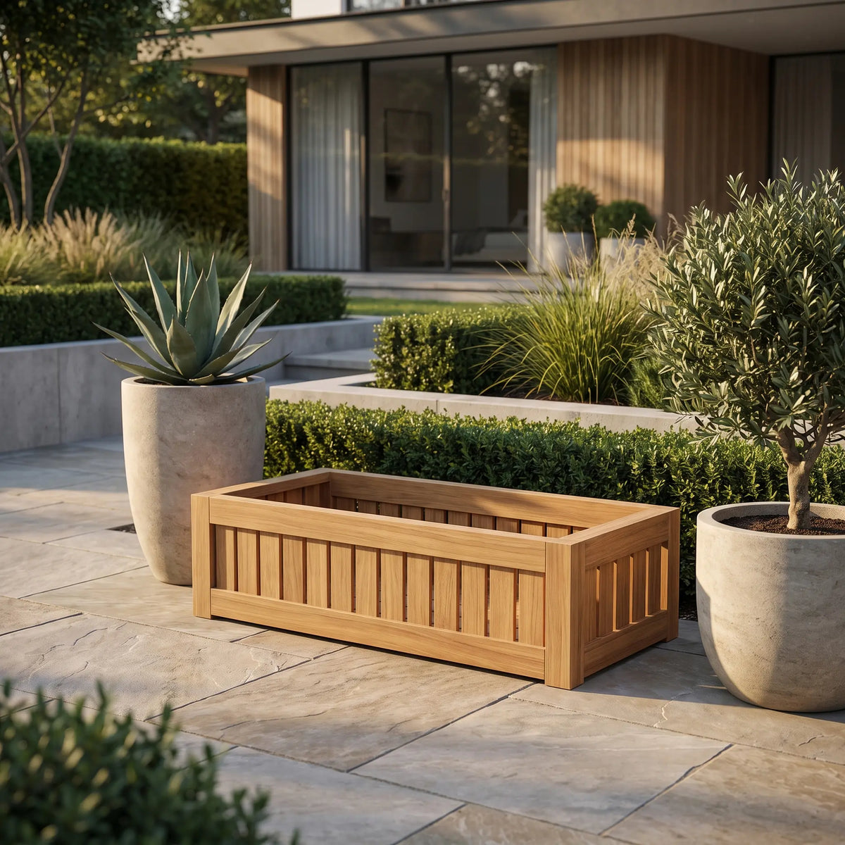 Anderson Teak Straight Modular Planter
