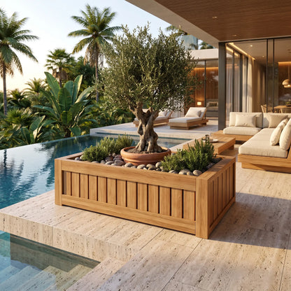Anderson Teak Straight Modular Planter