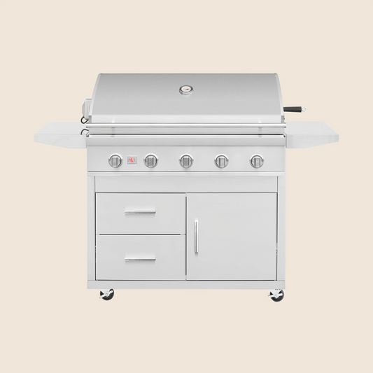 Summerset Deluxe Cart for 40 inch Sizzler and Sizzler Pro Grills, model CART-SZR40-DC