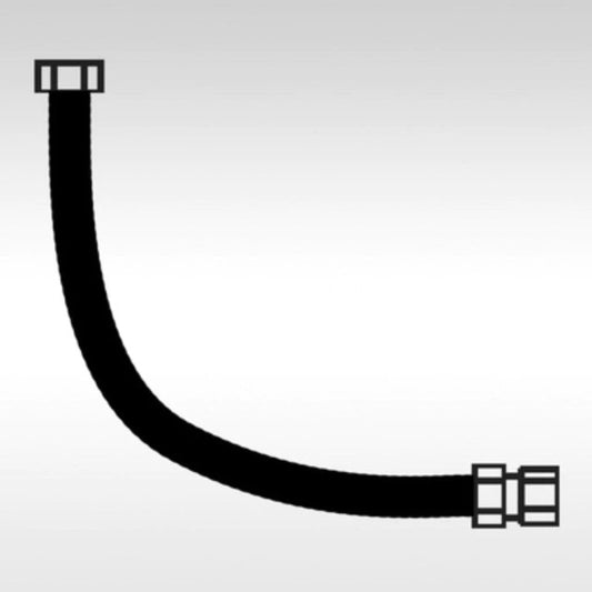 Sunstar Gas Connector, 1/2 inch OD, 24 inch, 1/2 inch MIP x 1/2 inch FIP, Stainless Steel, Powder Coated Black, model 302241