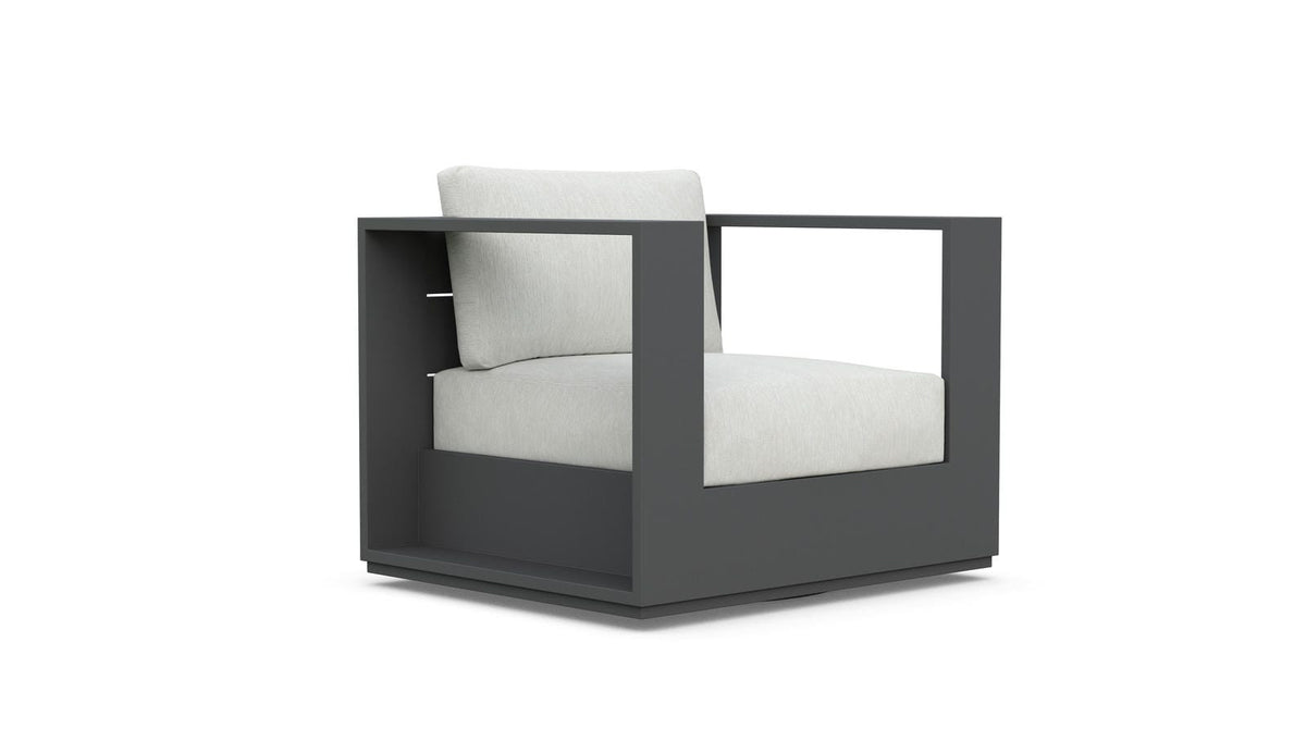Sydney Swivel Club Chair in Charcoal