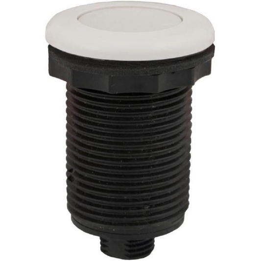 Tecmark Air Button, 1-1/4 inch Hole, 1.62 inch FD, White, model MPT-01010-3428
