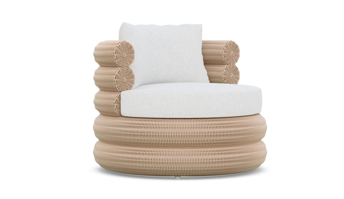 Texoma Swivel Club Chair, Almond
