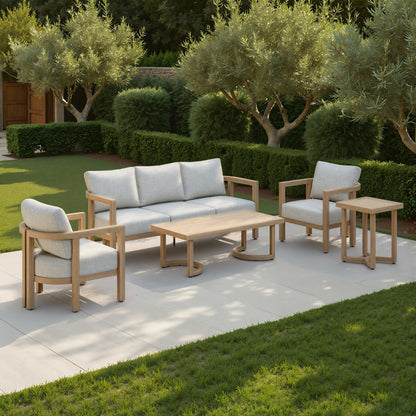 Leto Outdoor Patio Armchair, Gray