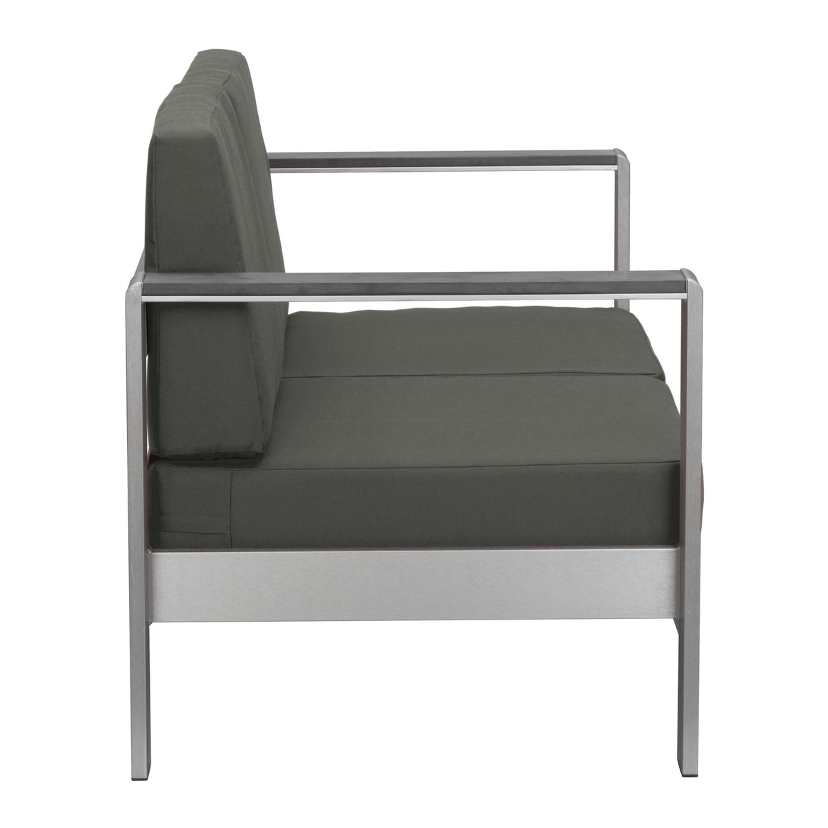 Cosmopolitan Outdoor Patio Sofa, Dark Gray