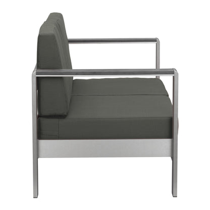 Cosmopolitan Outdoor Patio Sofa, Dark Gray