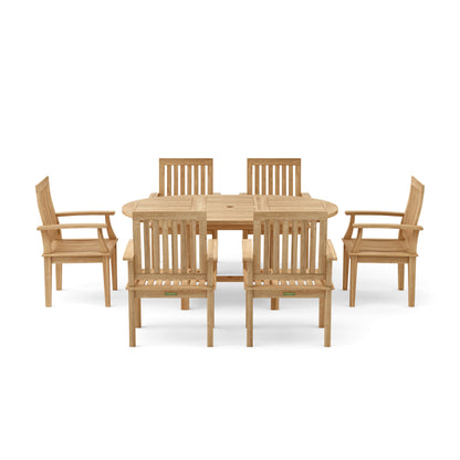 Anderson Teak Bahama Brianna 7-Piece Extension Dining Set