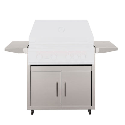 True Flame Deluxe Freestanding Grill Cart, 32 inch, cart only with doors closed, model CART-TF-32DC