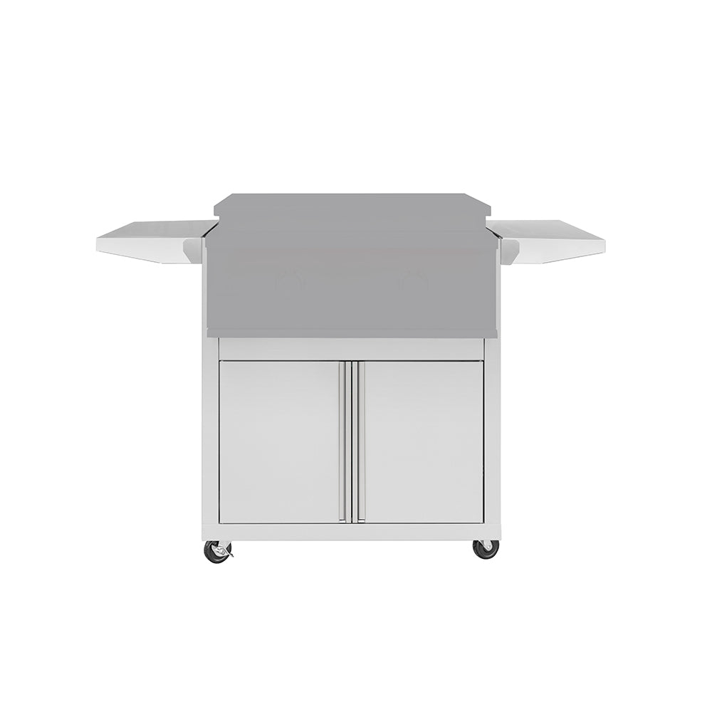 True Flame 30 inch Deluxe Griddle Cart in stainless steel, model CART-TF-GRID30