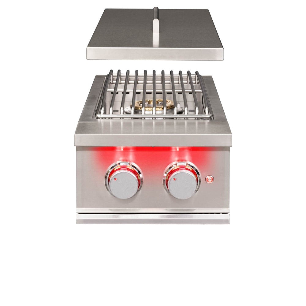 True Flame TFSB2 built-in double side burner in stainless steel