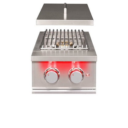 True Flame TFSB2 built-in double side burner in stainless steel