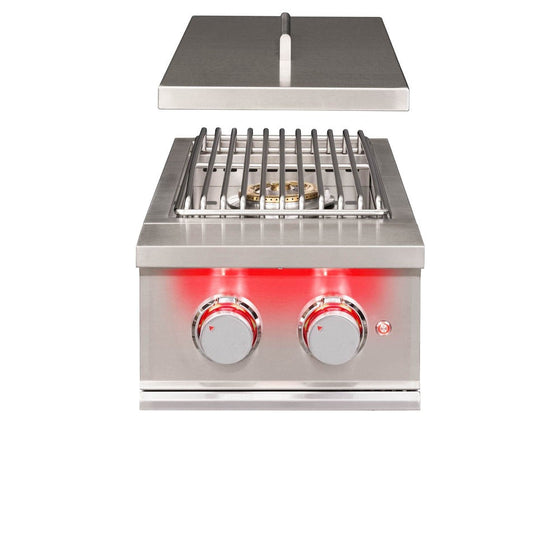 True Flame TFSB2 built-in double side burner in stainless steel