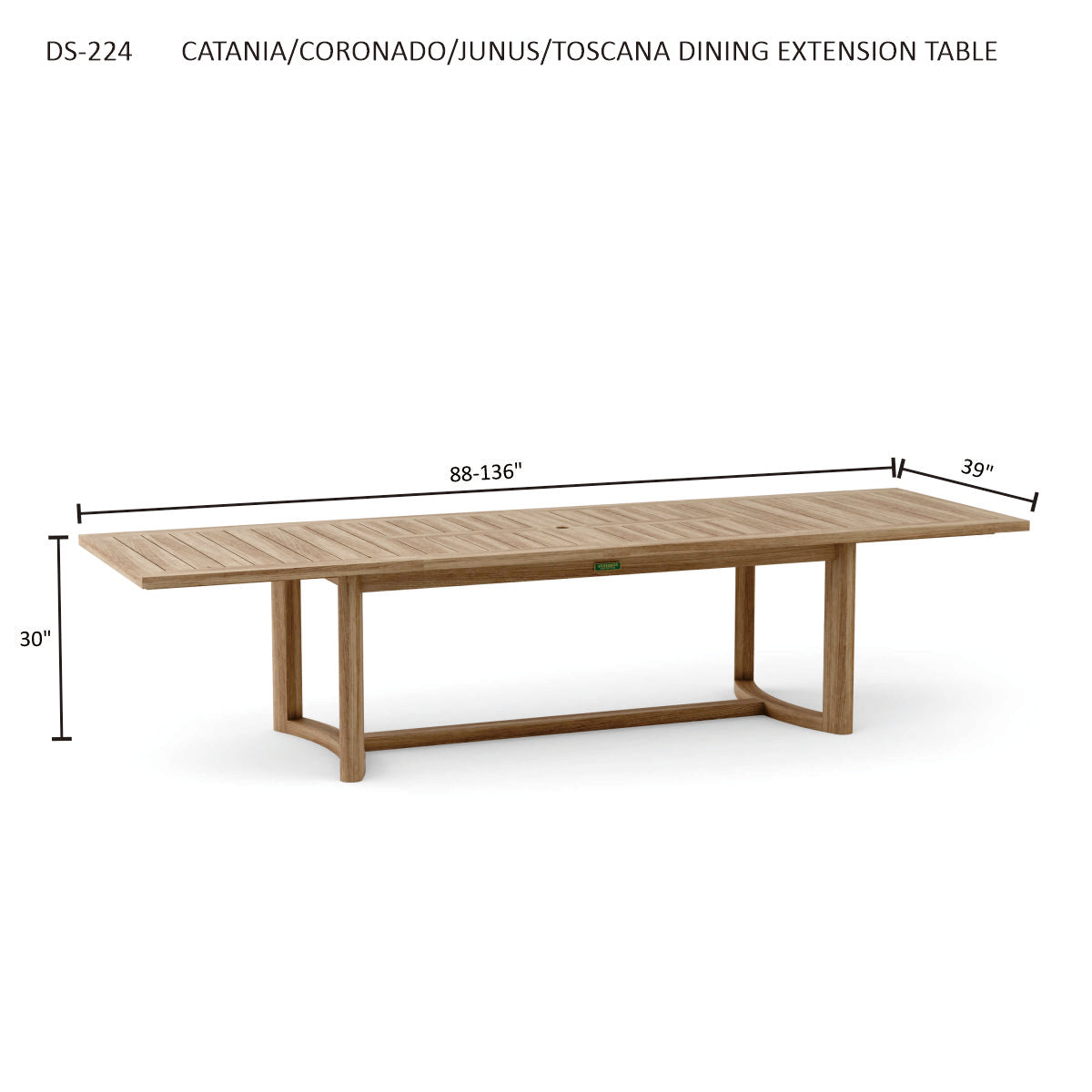 Anderson Teak Junus Dining Extension Table