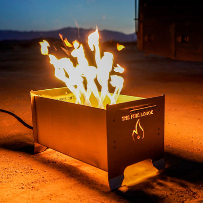 Videl Grills Overlander Burning Grill, in a finished backyard setting