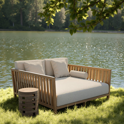 Mado Outdoor Patio Side Table, Natural