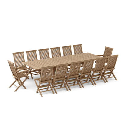 Anderson Teak Valencia Classic 15-Piece Dining Set