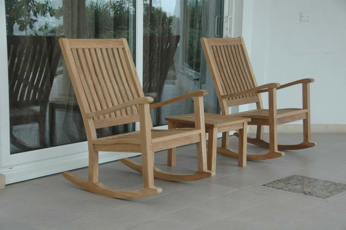 Anderson Teak Del-Amo Bahama 3-Piece Set with Square Side Table