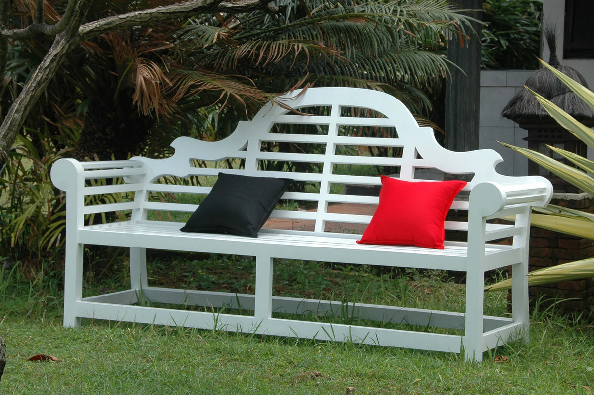 Anderson Teak Cushion for the Marlborough 3-Seater Bench, White Finish