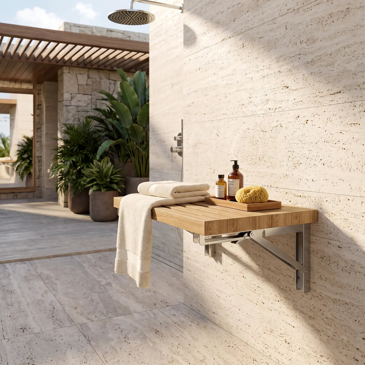 Anderson Teak Wall Mount Folding Chair II