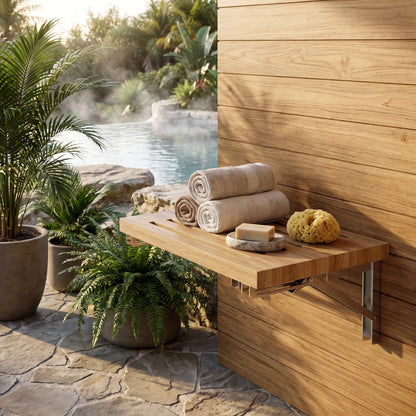 Anderson Teak Wall Mount Folding Chair II